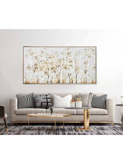 Basile Home Картина в рамке 60*120 см. Березовый Лес